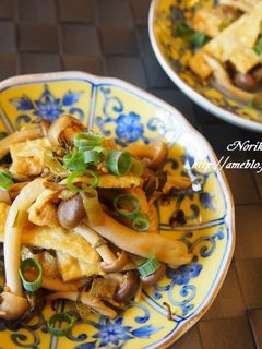 お揚げとしめじの高菜炒め-レシピのメイン写真