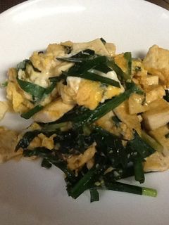 豆腐のニラ玉炒め-レシピのメイン写真