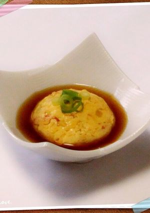 Allレンジで☆生姜餡かけの豆腐茶巾蒸し-レシピのメイン写真