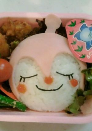 簡単キャラ弁　ハムでドキンちゃん-レシピのメイン写真