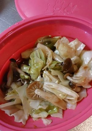 レンジで簡単☆キャベツとしめじの香味だれ-レシピのメイン写真