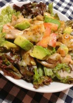 チキンソテーとアボカドのサラダ丼♪-レシピのメイン写真