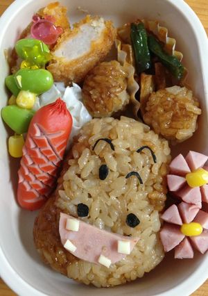キャラ弁☆アンパンマンのカバオくん-レシピのメイン写真