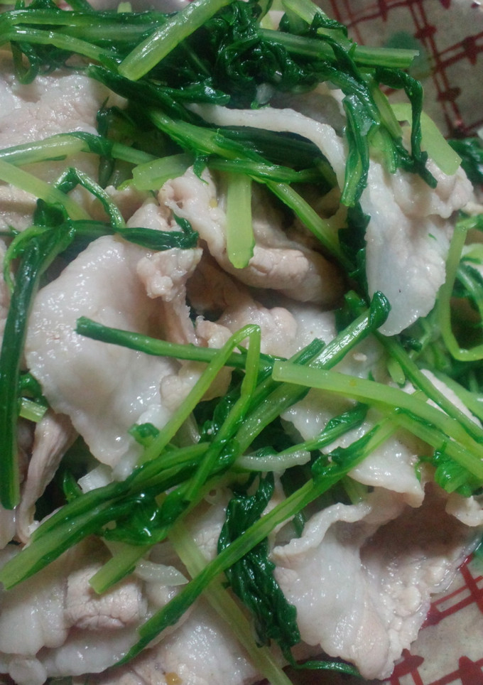 豚肉と水菜の柚子こしょう和え-レシピのメイン写真