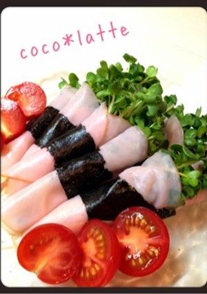 かいわれのハム巻きサラダ♪-レシピのメイン写真