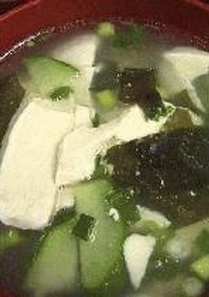 豆腐とキュウリのスープ-レシピのメイン写真