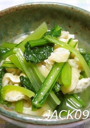 ５分でもう一品♪青菜と油揚げの煮びたし-レシピのメイン写真