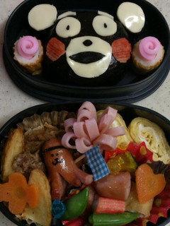 くまもんおにぎり弁当-レシピのメイン写真