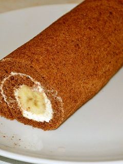 ふわふわノンオイル・チョコ・ロールケーキ-レシピのメイン写真