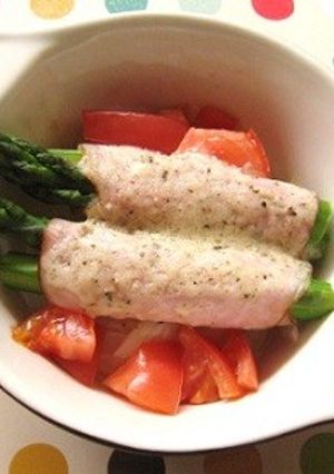 チーズ風味のアスパラハム巻き-レシピのメイン写真