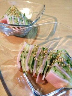 大根.なす.胡瓜.ハム♡ミルフィーユ浅漬-レシピのメイン写真