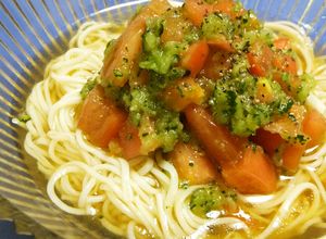 洋風⁈トマトとおろしきゅうりの素麺-レシピのメイン写真