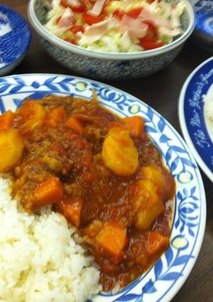 「インカのめざめ」でトマトハヤシ風-レシピのメイン写真