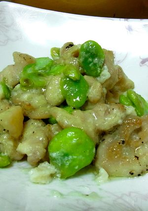 そら豆と鶏肉の簡単ヘルシー料理-レシピのメイン写真