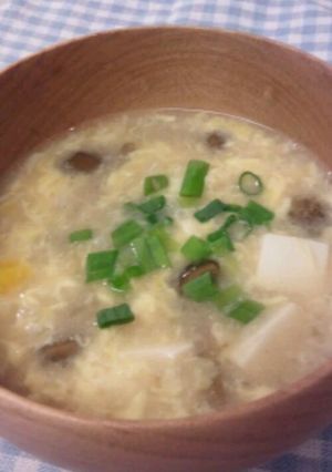 なめこのとろとろ卵味噌スープ-レシピのメイン写真