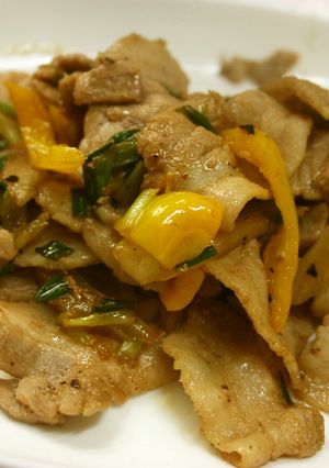 ご飯がススム!豚バラ肉のレモン醤油炒め!-レシピのメイン写真