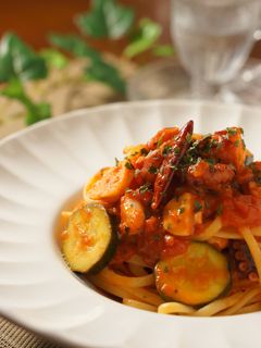 タコとズッキーニのピリ辛パスタ-レシピのメイン写真