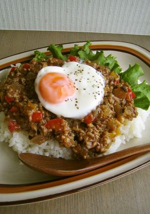 ピリ辛＊ひき肉と野菜の中華あんかけごはん-レシピのメイン写真