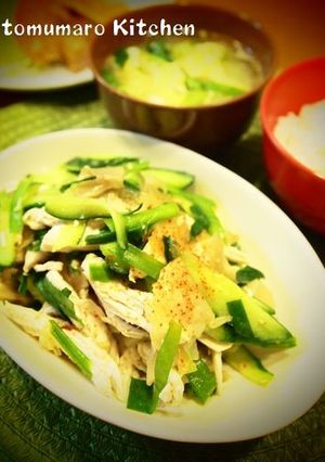 鶏とザーサイのナムルと玉子スープ-レシピのメイン写真