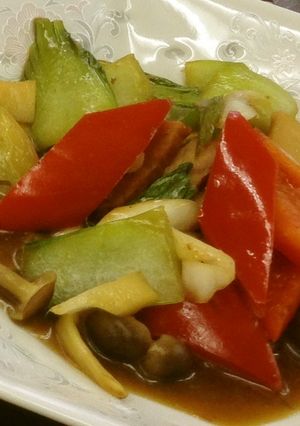焼き豚と青菜の炒め物<やよい会>-レシピのメイン写真