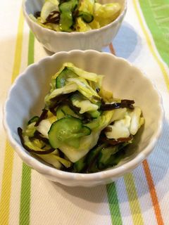 キャベツと胡瓜の塩昆布和え-レシピのメイン写真