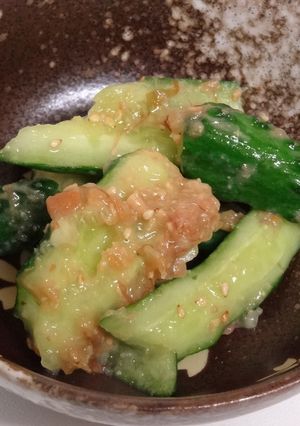 たたき胡瓜の梅味噌和え-レシピのメイン写真