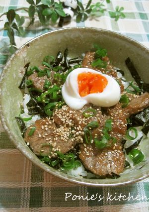 とろ～り卵の牛カルビ丼♪-レシピのメイン写真
