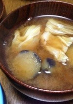 すぐできる！ナスとキャベツのみそ汁-レシピのメイン写真