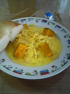 カボチャのクリームパスタ-レシピのメイン写真