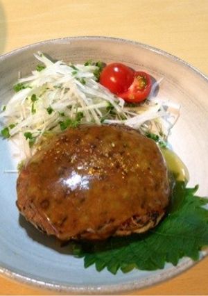 豆腐ひじきのサッパリあんかけハンバーグ♪-レシピのメイン写真