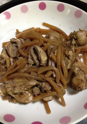 鶏レバーの甘辛こんにゃく煮-レシピのメイン写真