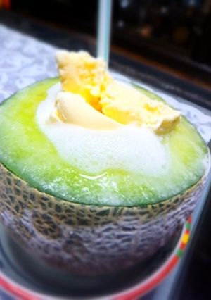 まるごとクリームメロンソーダーを再現♪-レシピのメイン写真