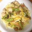 夏野菜と鶏とチーズ醤油のカペリーニ