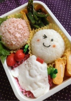 キャラ弁♡ てるてる坊主♪-レシピのメイン写真