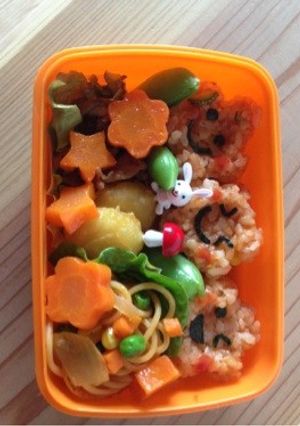 キャラ弁！ニコニコお花のお弁当-レシピのメイン写真
