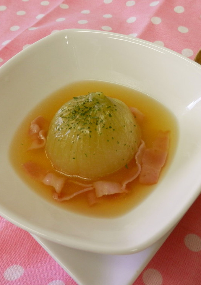 新玉ねぎの丸ごとスープ煮-レシピのメイン写真