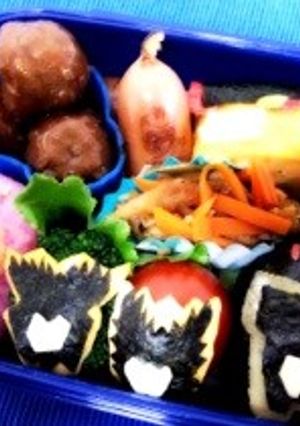 キョウリュウジャーブルーごめん！弁当w-レシピのメイン写真