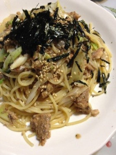 簡単*さば缶とねぎの柚子胡椒パスタ-レシピのメイン写真