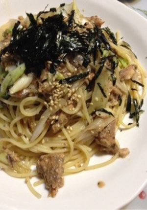 簡単*さば缶とねぎの柚子胡椒パスタ-レシピのメイン写真
