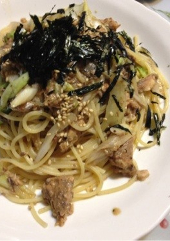 簡単＊さば缶とねぎの柚子胡椒パスタ-レシピのメイン写真