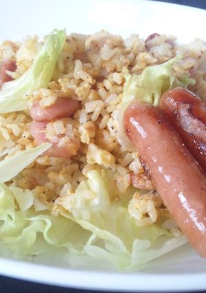 ひとてまで絶品レタスチャーハン-レシピのメイン写真