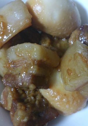 醤油麹で豚バラブロック肉と玉子煮-レシピのメイン写真