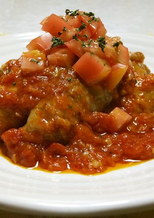 ご馳走気分♡なすの肉巻き☆トマト煮込み-レシピのメイン写真