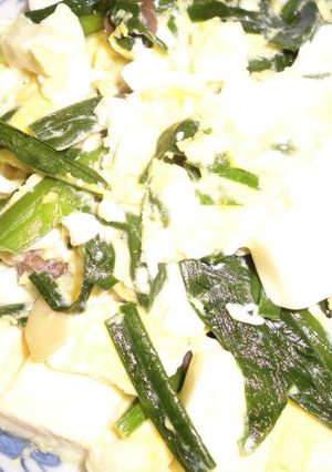 ニラと豆腐の卵とじ-レシピのメイン写真