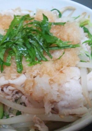 野菜たっぷり！胡麻とポン酢の簡単豚しゃぶ-レシピのメイン写真