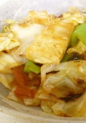 木綿豆腐とふわふわ卵のピリ辛炒め-レシピのメイン写真