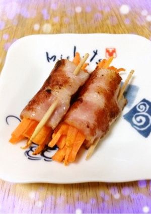 お弁当に⑥にんじんのベーコン巻-レシピのメイン写真