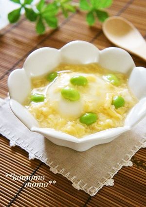 冷でも温でも♫玉子と枝豆のあんかけ豆腐-レシピのメイン写真