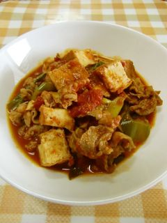 ★簡単!*厚揚げと豚肉のトマト煮込み*♪-レシピのメイン写真