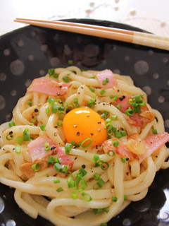 釜玉カルボナーラ風うどん-レシピのメイン写真